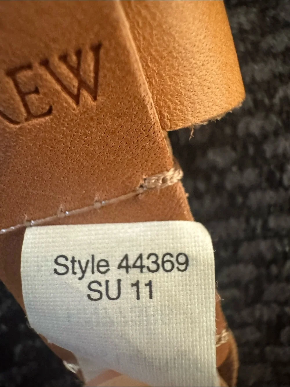 J.Crew Vintage-Inspired Braided & Beaded Leather Belt – Tan/Brown – Brass Buckle